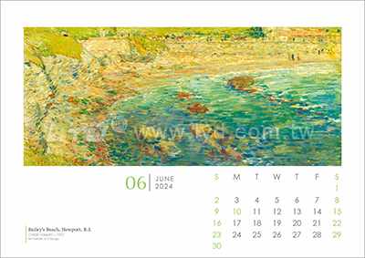 LTK02油畫典藏三角桌曆內頁圖