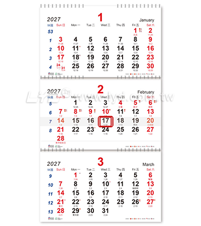 月曆內頁圖