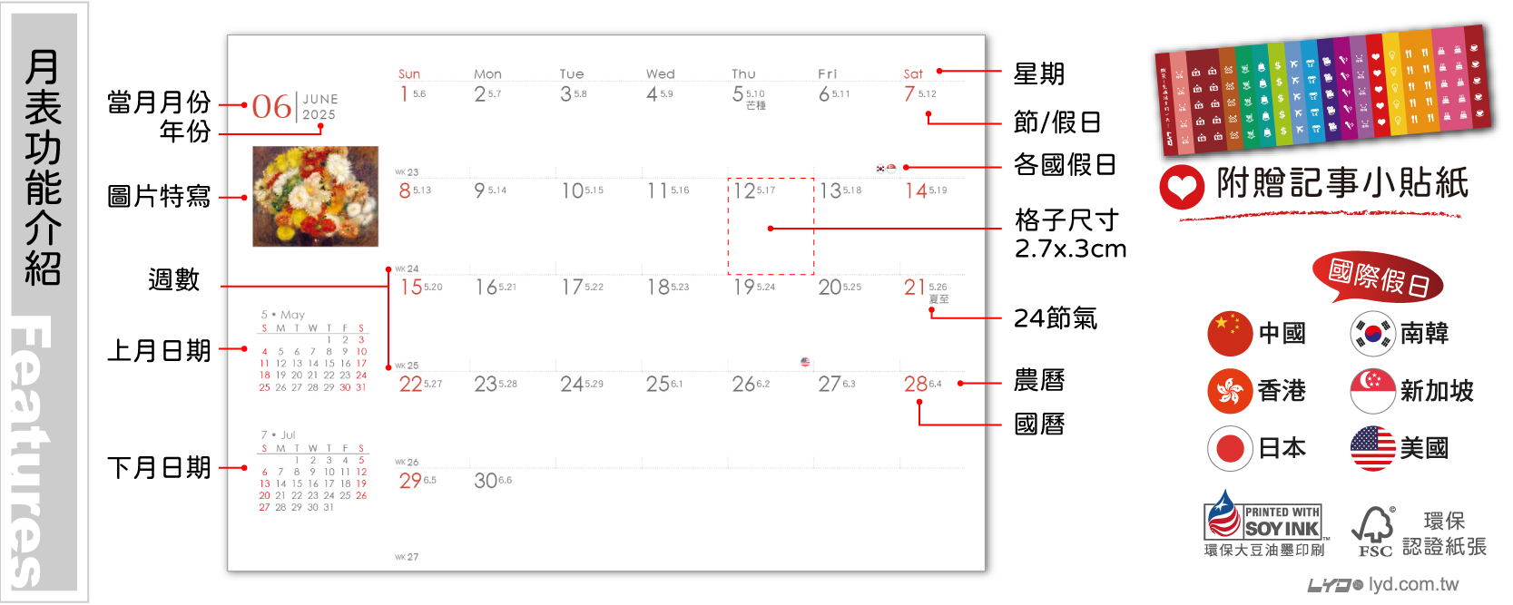 月表功能介紹