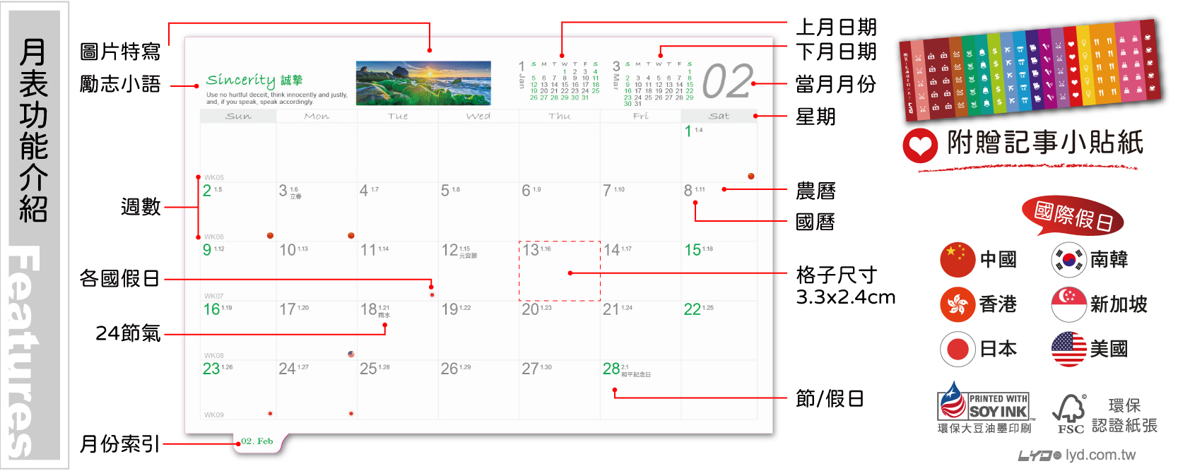 月表功能介紹