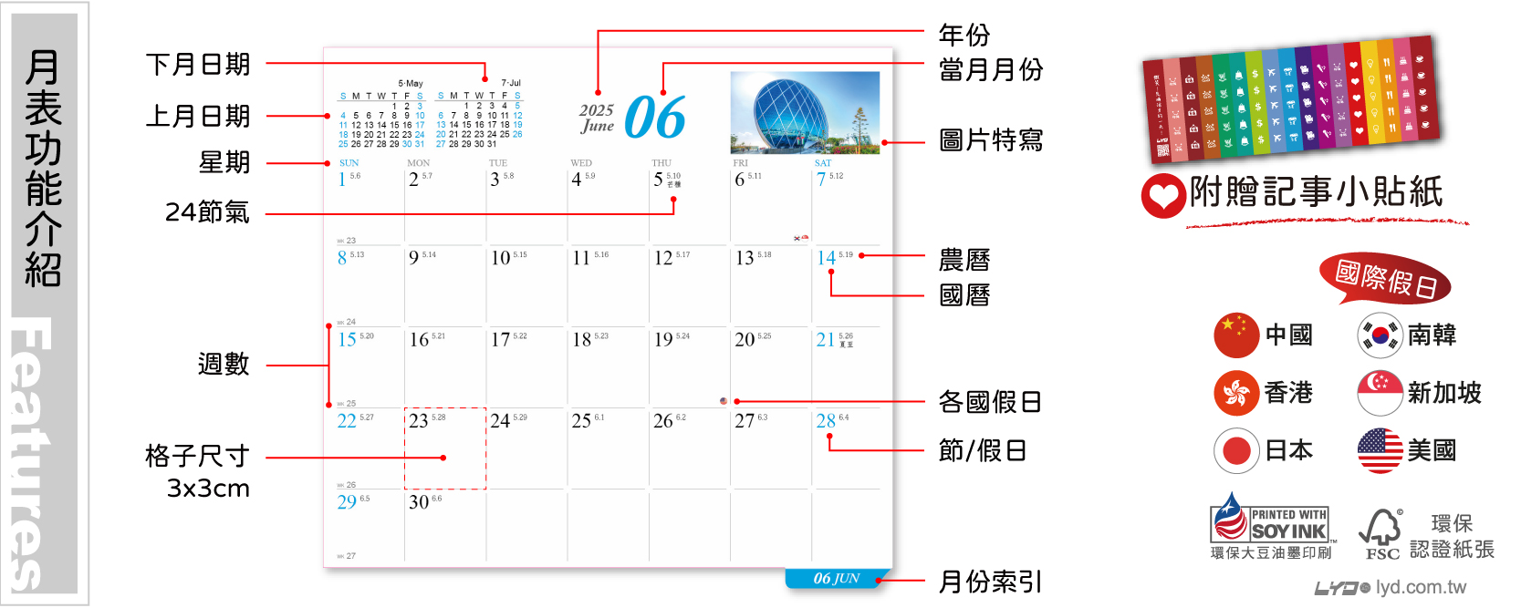 月表功能介紹