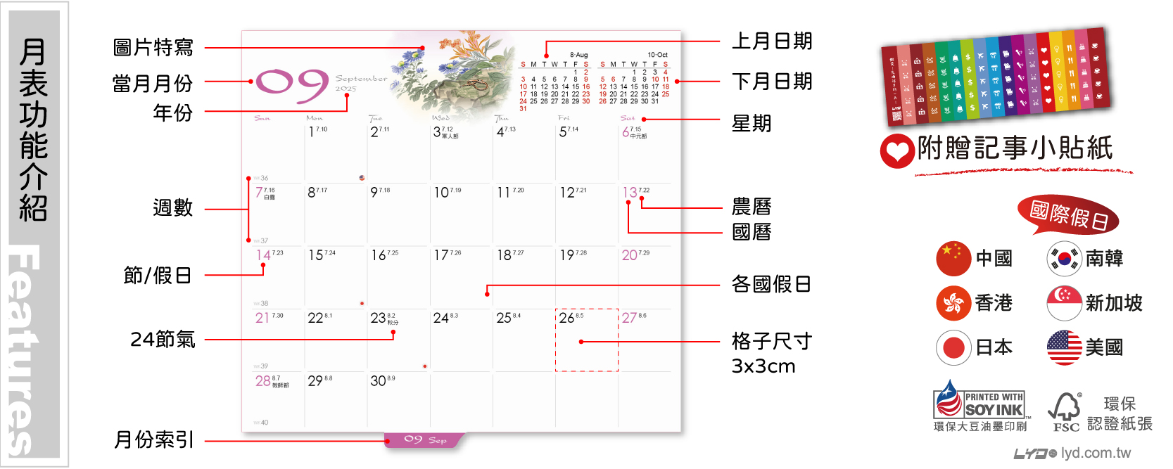 月表功能介紹