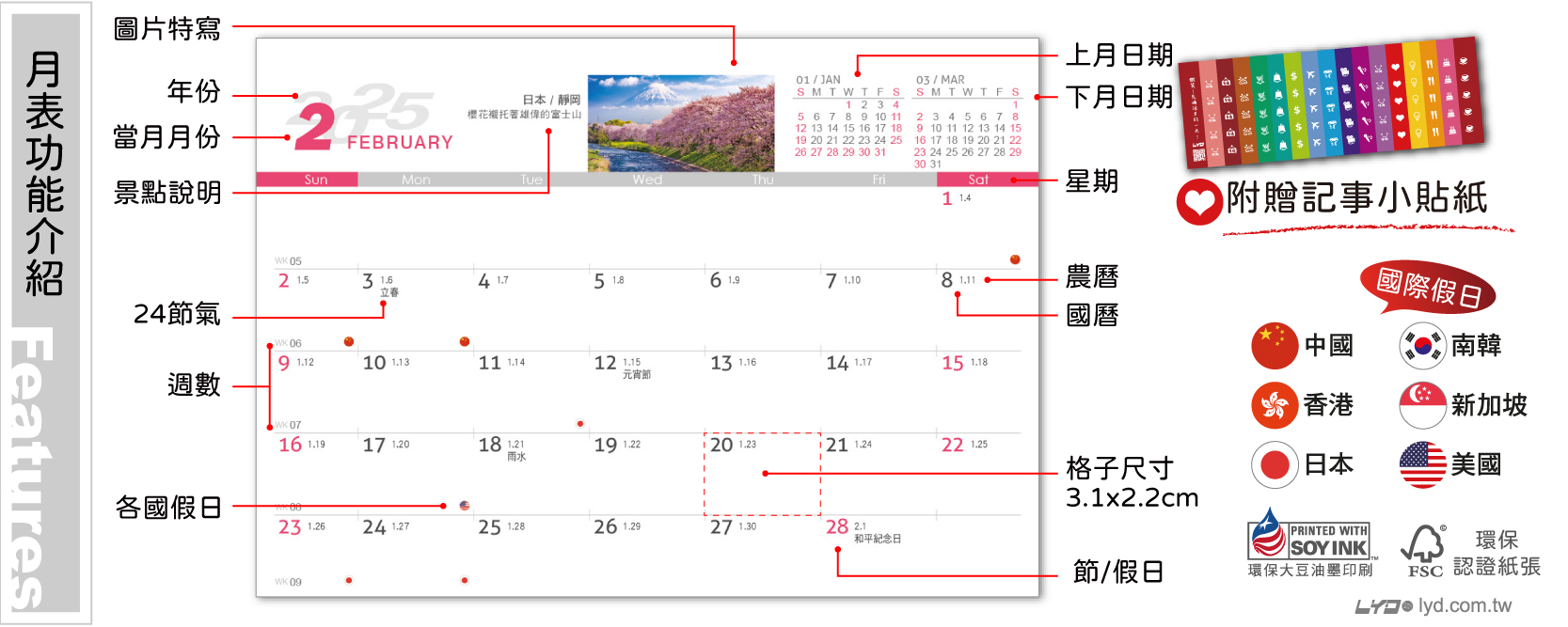 月表功能介紹