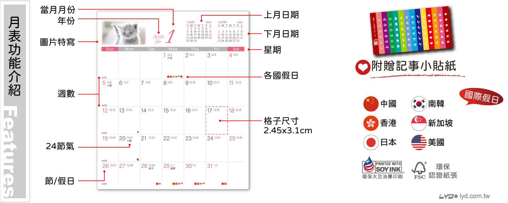 月表功能介紹