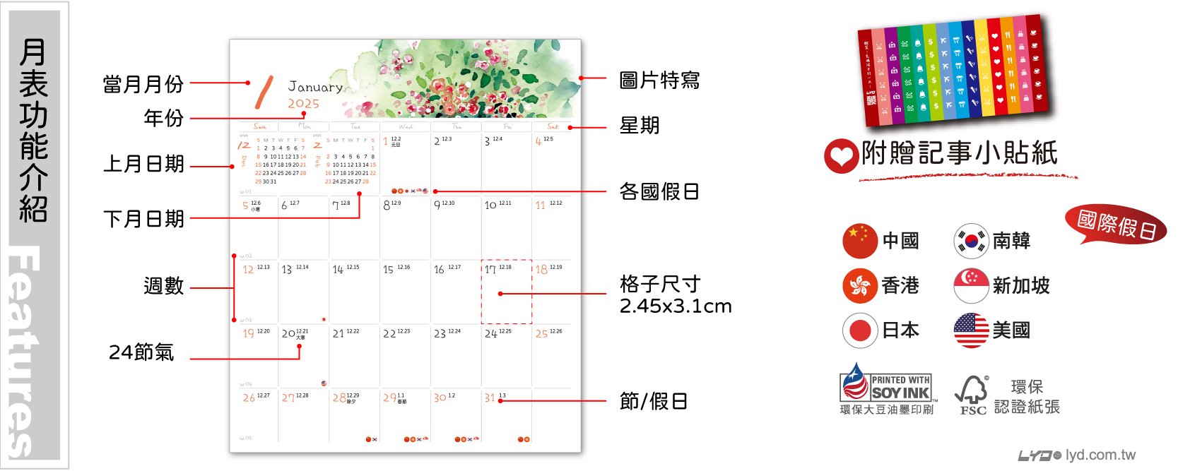 月表功能介紹