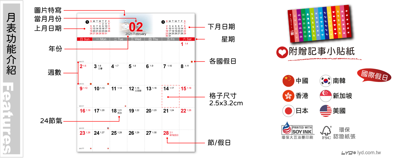 月表功能介紹