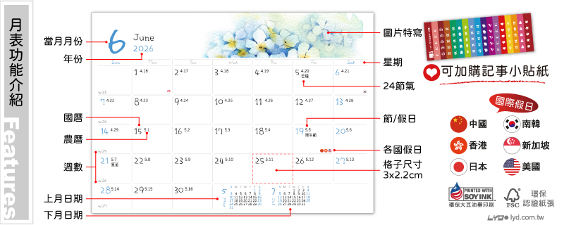 月表功能介紹