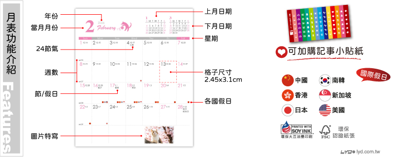 月表功能介紹