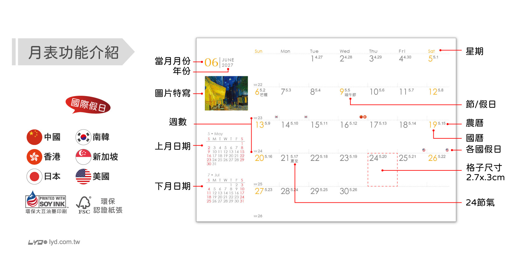 月表功能介紹