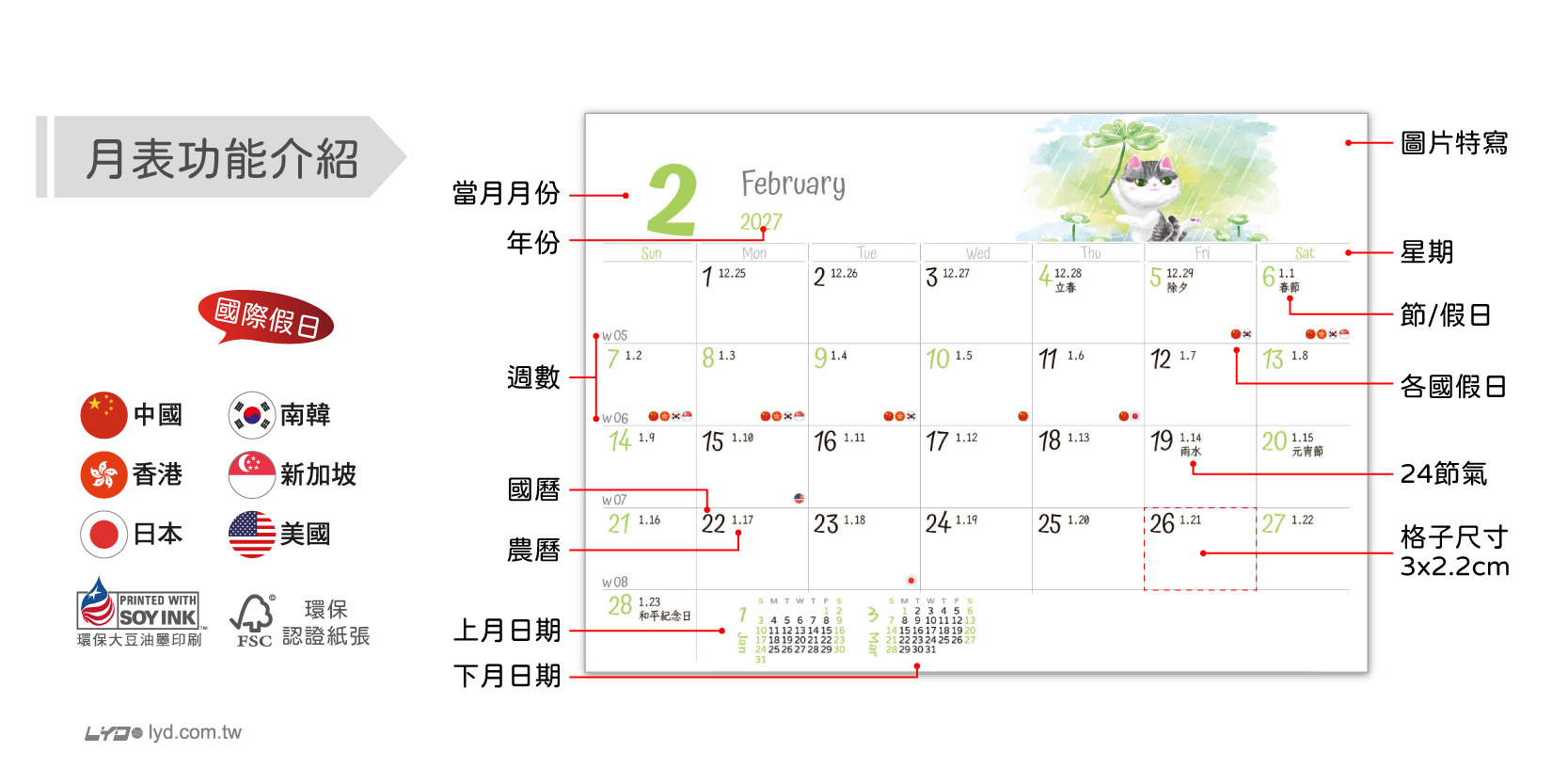月表功能介紹