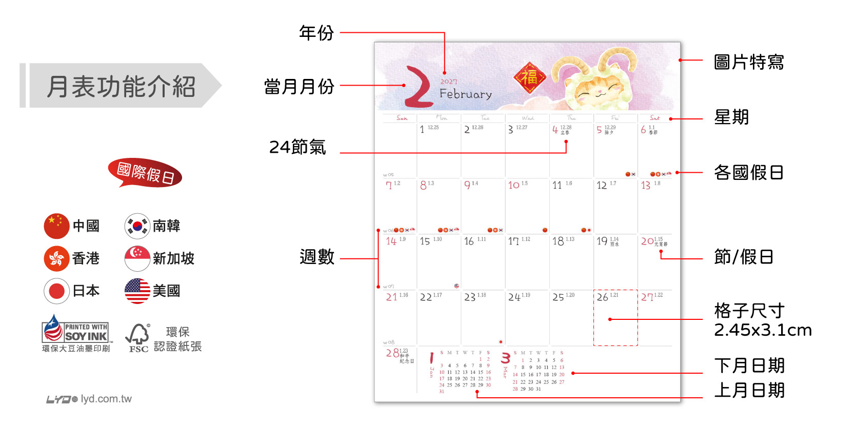 月表功能介紹